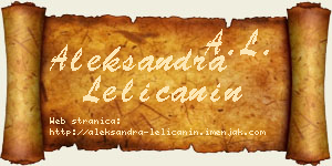 Aleksandra Lelićanin vizit kartica